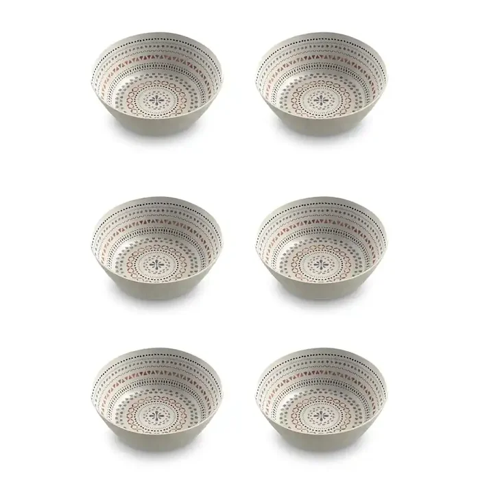 TarHong Desert Mandala Plant-Based Low Bowls, Set of 6