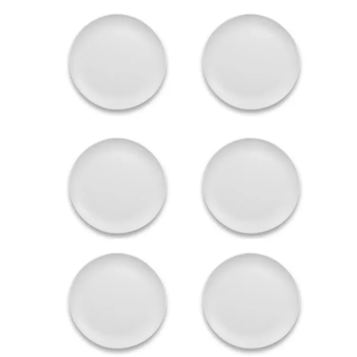 TarHong Matte Craft Coupe Melamine Dinner Plates, Set of 6