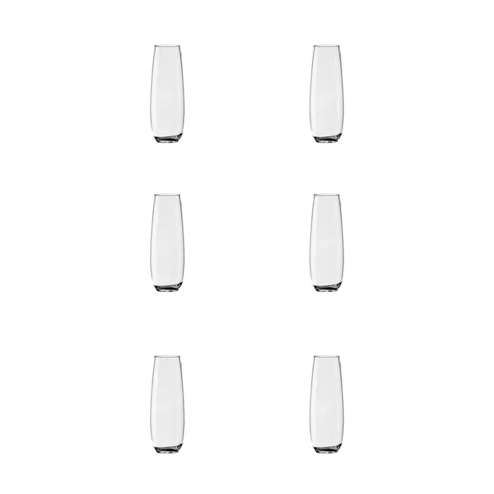 TarHong Montana Tritan Acrylic Stemless Flutes, Set of 6