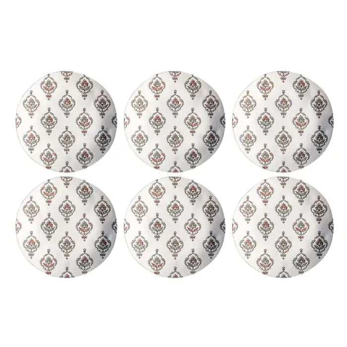 TarHong newWave Kashmir Melamine Dinner Plate, Set of 6