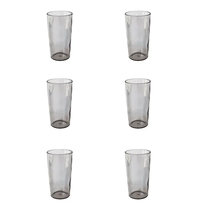 TarHong Rustic Acrylic Jumbo Glass, Set of 6