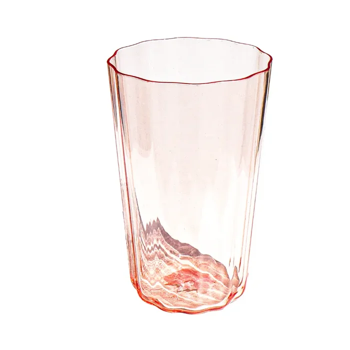 TarHong Simple Scallop Pink Acrylic Jumbo Glass, Set of 6