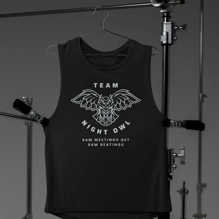 Team Night Owl Women‘s Flowy Scoop Muscle Tank