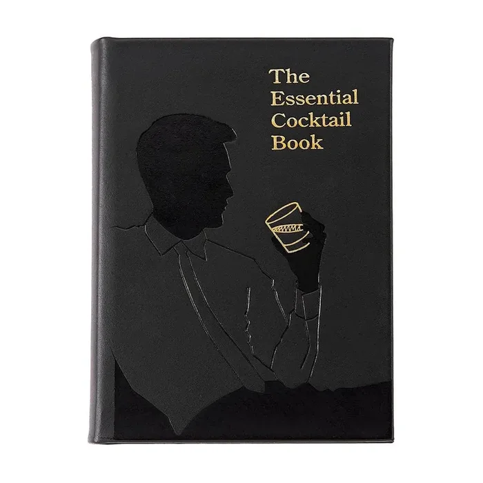 The Essential Cocktail Book Black Bonded Leather