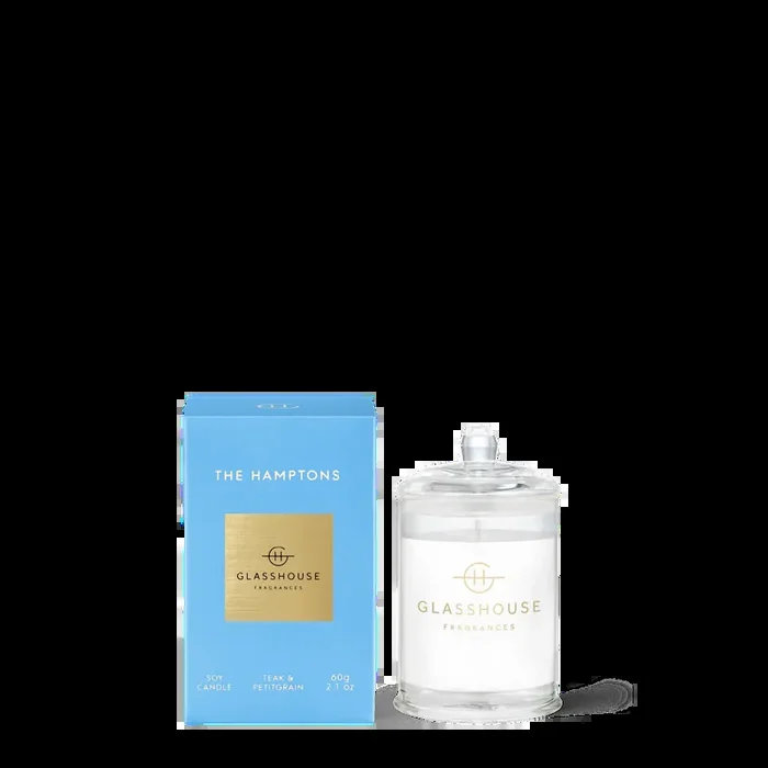 The Hamptons Teak & Petitgrain 2.1 oz Candle Glasshouse