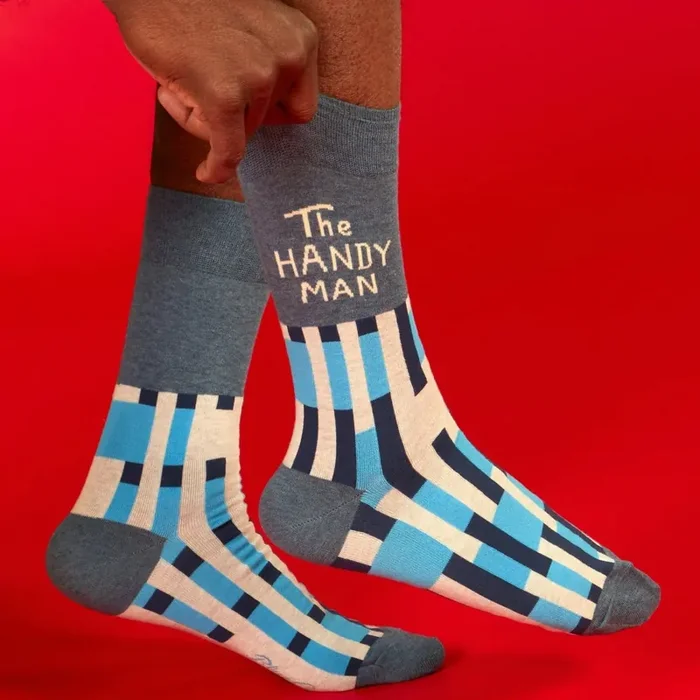 The Handyman Men‘s Crew Socks Novelty Socks BlueQ at GetBullish