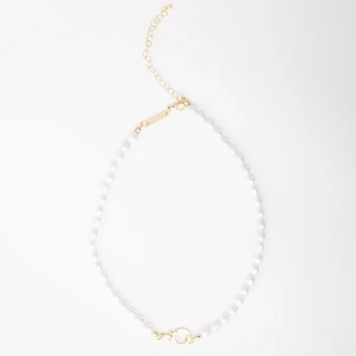 Thea Gold 18″ Necklace • Pearl