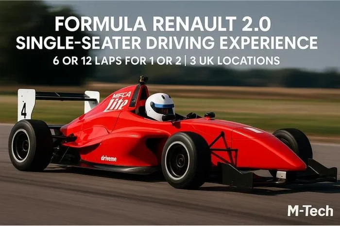 Thrilling Full Cover Formula Renault Driving Experience: 6 or 12 Lap – For 1 or 2