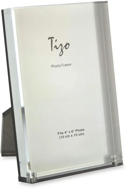 Tizo 1″ Thick Lucite Frame w/Easel Back (Silver Back)