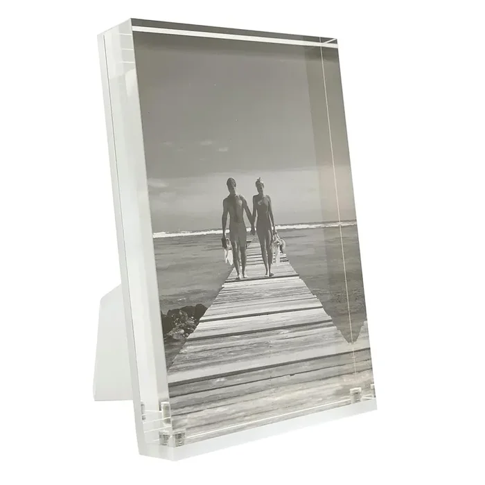 Tizo 1″ Thick Lucite Frame w/Easel Back (White Back)