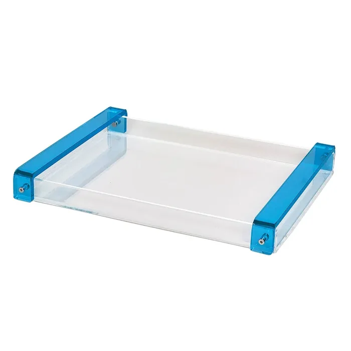 Tizo Design Turquoise Lucite Tray w/Handle 16×12
