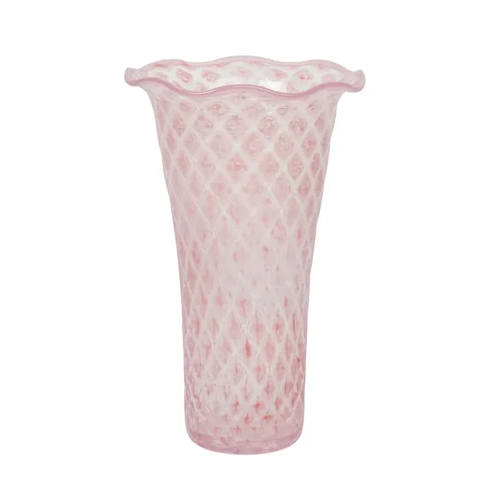 Trellis 9″ Flared Vase – Blush