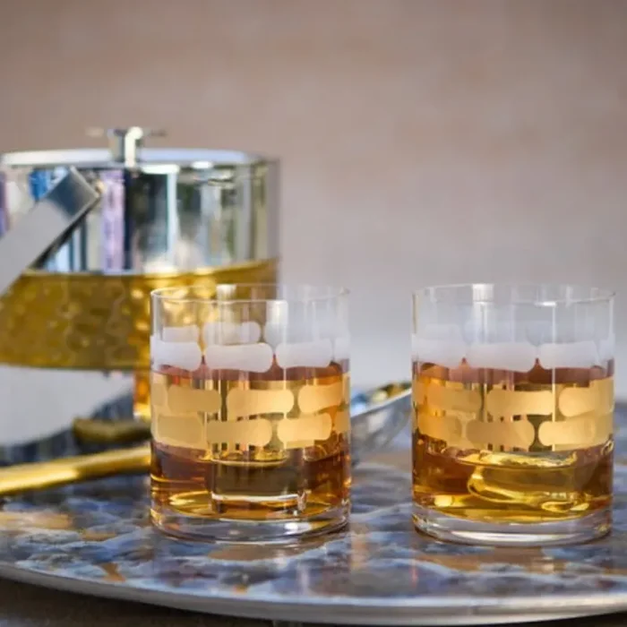 Truro Gold Double Old Fashioned Glasses Set of 2