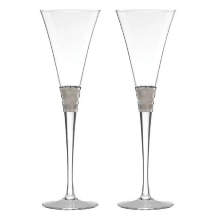 Truro Platinum Toasting Flutes, Set of 2