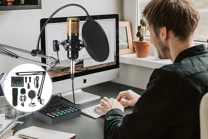 Ultimate 9-Piece Podcasting Kit with Microphone – Choose Your Color!