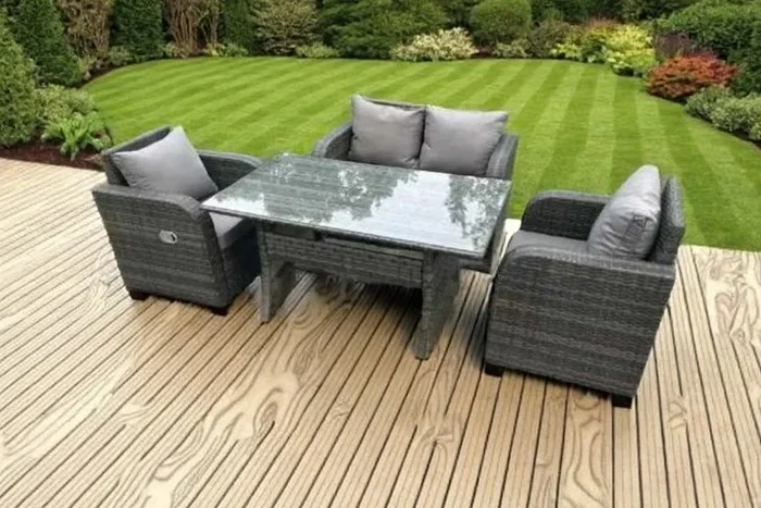 Ultimate Luxury 4-Seater Rattan Reclining Garden Set
