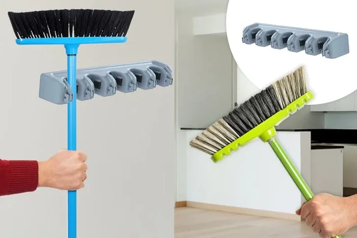 Ultimate Wall Mounted Mop & Broom Organizer