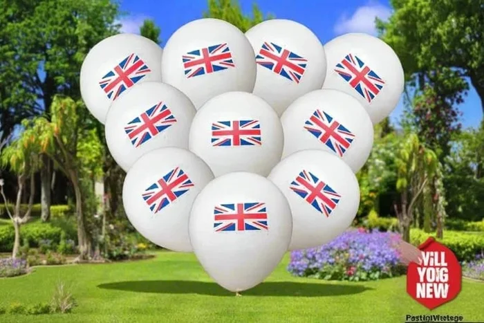 Union Jack Patriotic Latex Balloons 10-Pack – Outdoor Party Decor
