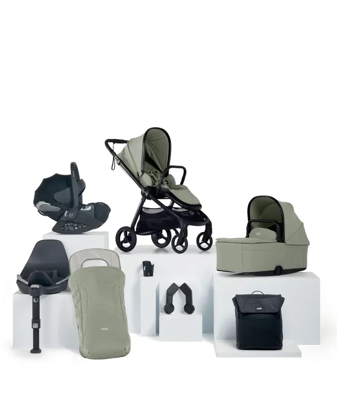 Vardo Pushchair Bundle with Cybex Cloud T Car Seat (8 Pieces) – Sage
