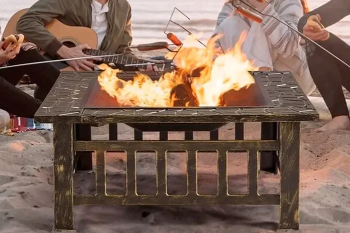 Versatile 2-in-1 Square Fire Pit