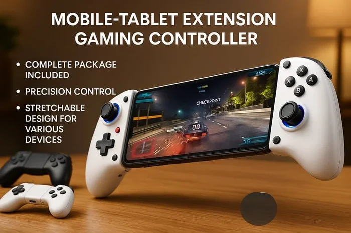 Versatile Mobile-Tablet Gaming Controller – Black or White