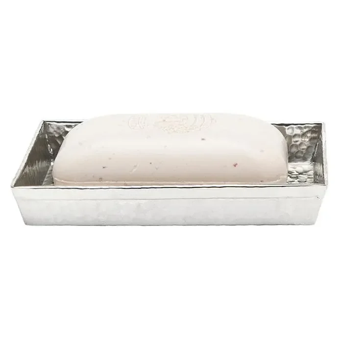 Verum Hammered Metal Soap Dish – Shiny Nickel
