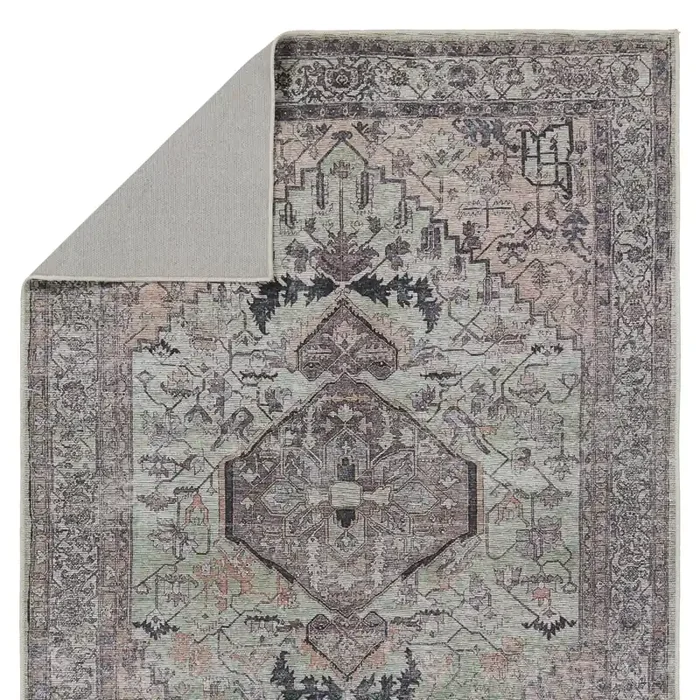 Vibe by Jaipur Living Abbott Medallion Green/ Dark Brown Area Rug (VINDAGE – VIN04)