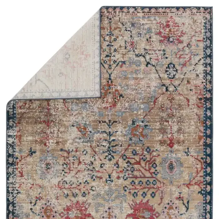 Vibe by Jaipur Living Elva Indoor/ Outdoor Oriental Tan/ Blue Area Rug (SWOON – SWO11)