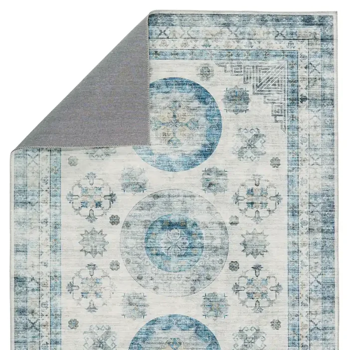 Vibe by Jaipur Living Nyria Medallion Blue/ Light Gray Area Rug (KALESI – KLS09)