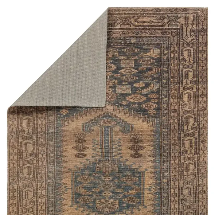 Vibe by Jaipur Living Reeves Medallion Brown/ Blue Area Rug (CANTEENA – CAN03)