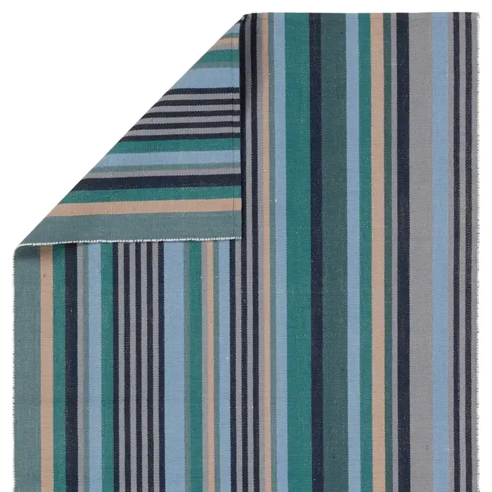 Vibe by Jaipur Living Sergio Handmade Striped Teal/Blue Area Rug (MAZARRO – MAZ02)