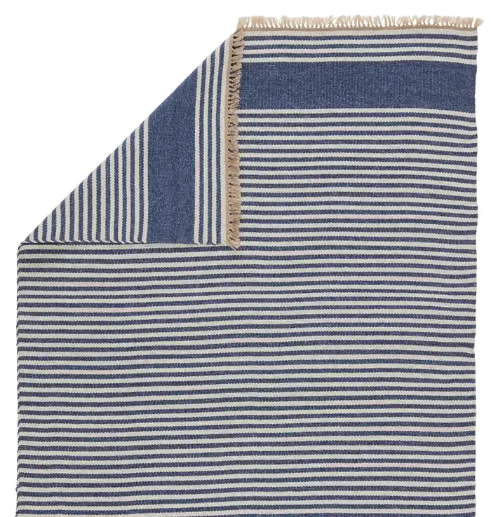 Vibe by Jaipur Living Strand Indoor/ Outdoor Striped Blue/ Beige Area Rug (MORRO BAY – MRB03)