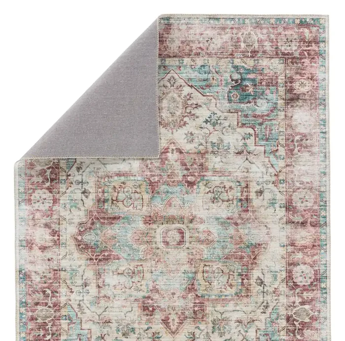 Vibe by Jaipur Living Vandran Medallion Dark Red/ Teal Area Rug (KALESI – KLS10)