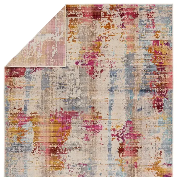 Vibe by Jaipur Living Vidame Indoor/Outdoor Abstract Multicolor/ Fuchsia Area Rug (BEQUEST – BEQ05)