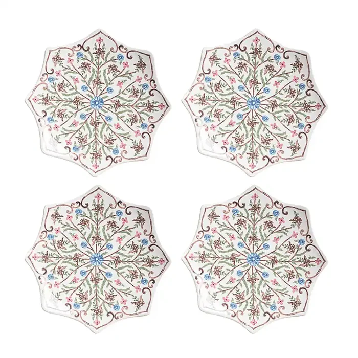 Villa Seville Scalloped Side/Cocktail Plate Set/4 – Chambray