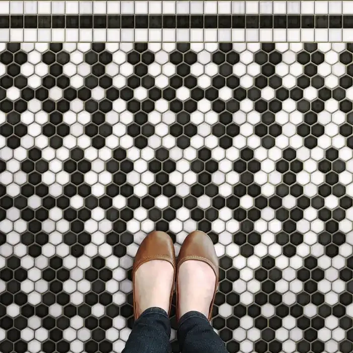 Vintage Vinyl Floorcloth Mats (Mosaic D – Fordham Road)