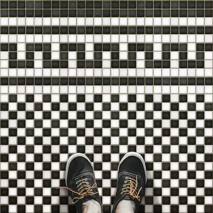 Vintage Vinyl Floorcloth Mats (Mosaic H – Warren Street)