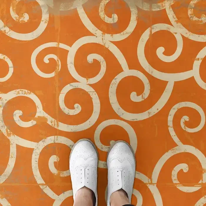 Vintage Vinyl Floorcloth Mats (Pattern 04 Salt Water Taffy)