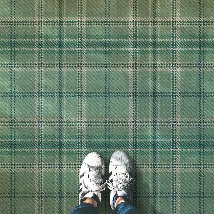 Vintage Vinyl Floorcloth Mats (Pattern 67 Ruins of Fountains)