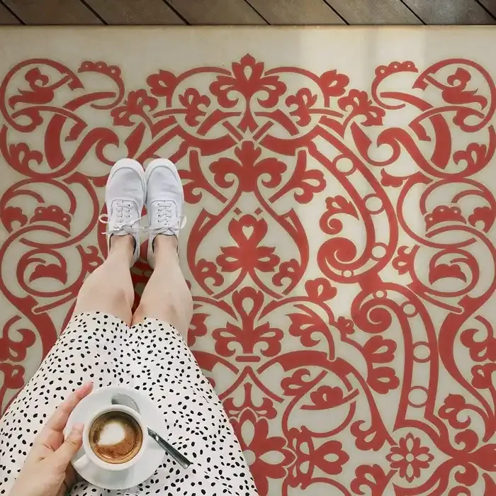 Vintage Vinyl Floorcloth Mats (Pattern 77 Haydn)