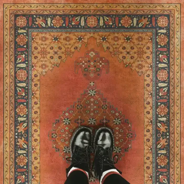 Vintage Vinyl Floorcloth Mats (Persian Bazaar – Agra – Mughal)