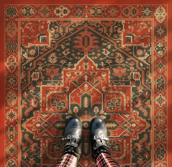 Vintage Vinyl Floorcloth Mats (Persian Bazaar – Camelot – Mordred)