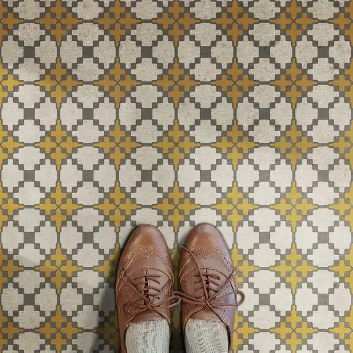 Vintage Vinyl Floorcloth Mats (Williamsburg – Woven – Prince Edward Est 1754)