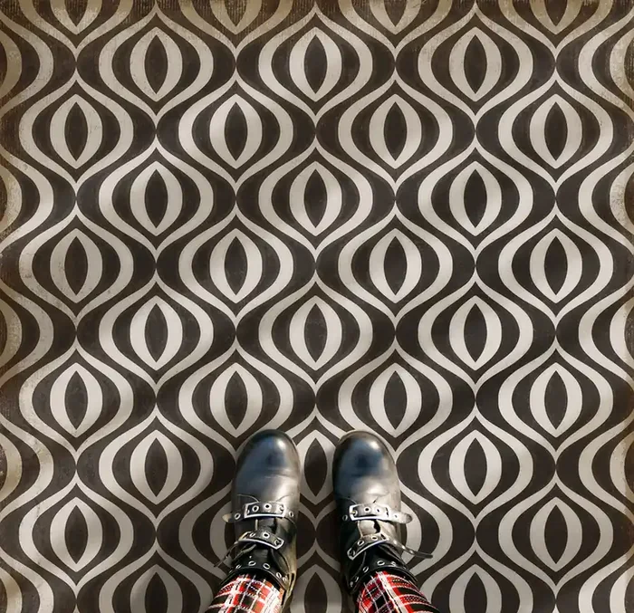 Vintage Vinyl Floorcloth Rug (Classic Pattern 15 Istanbul)