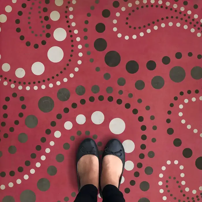 Vintage Vinyl Floorcloth Rug (Pattern 12 Pandemonium)