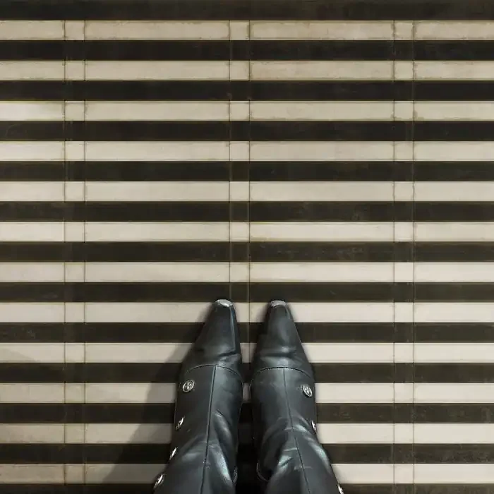 Vintage Vinyl Floorcloth Rug (Pattern 18 Mandarin)