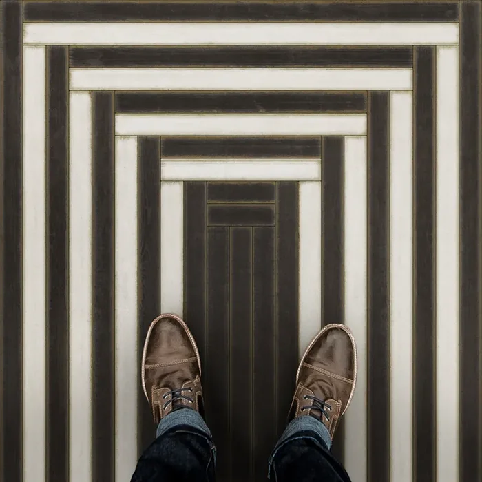 Vintage Vinyl Floorcloth Rug (Pattern 18 The Emperor)