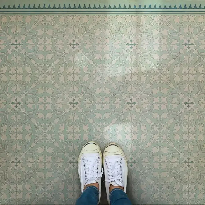 Vintage Vinyl Floorcloth Rug (Pattern 21 Alice In Wonderland)