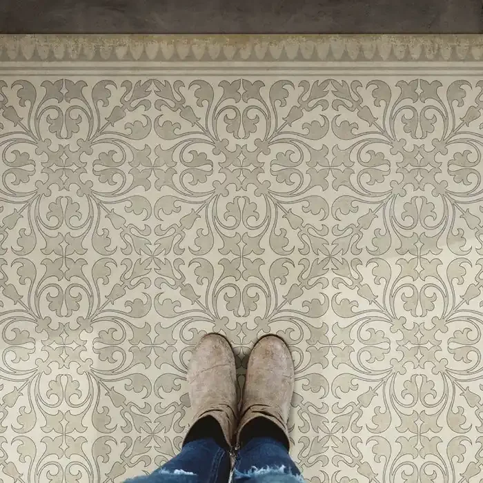 Vintage Vinyl Floorcloth Rug (Pattern 21 The Rabbit)