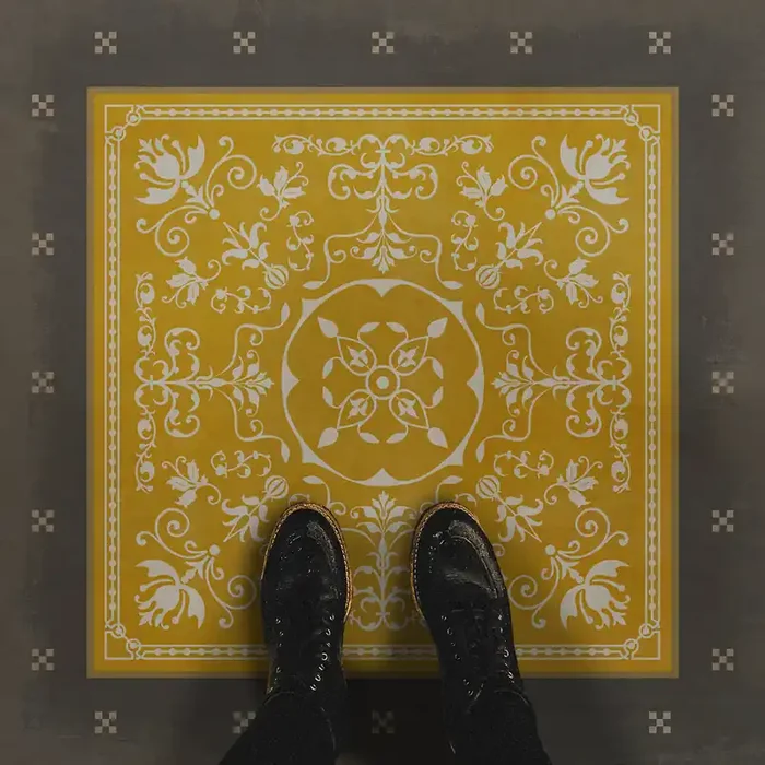 Vintage Vinyl Floorcloth Rug (Pattern 22 Alexander)